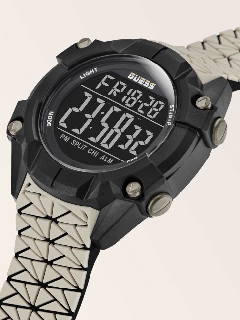 Montre Numérique Guess Blanc