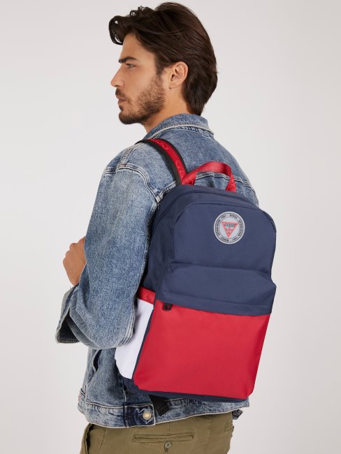 Sac à Dos Bleu Color Block Guess Multi Elvis