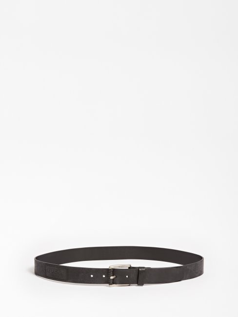 Ceinture En Cuir Guess Noir