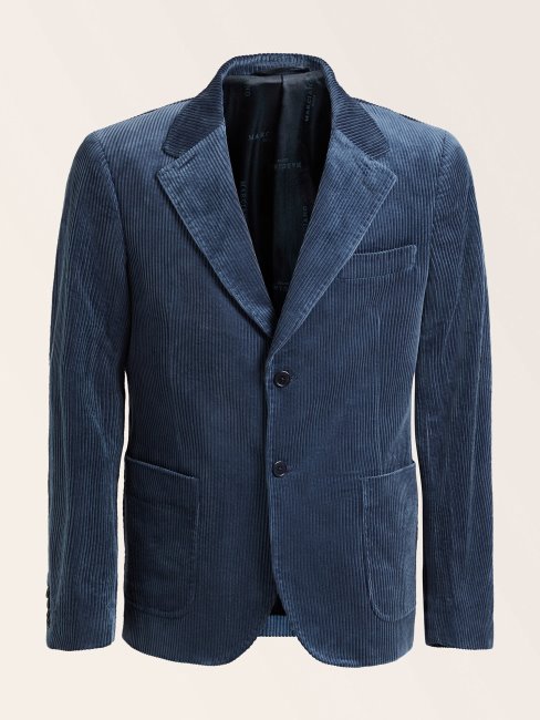 Blazer En Velours Côtelé Bleu Marciano Guess