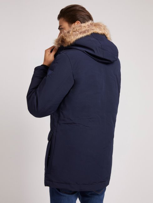 Doudoune Matelassée à Capuche Guess Bleu