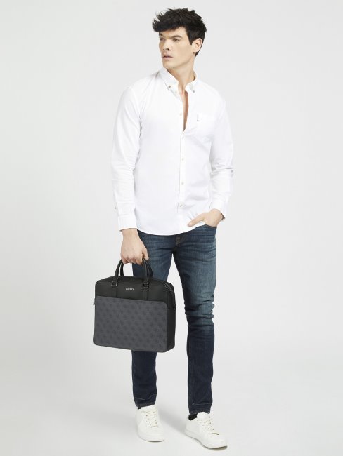 Guess Cartable Noir Avec Logo Vezzola 4g