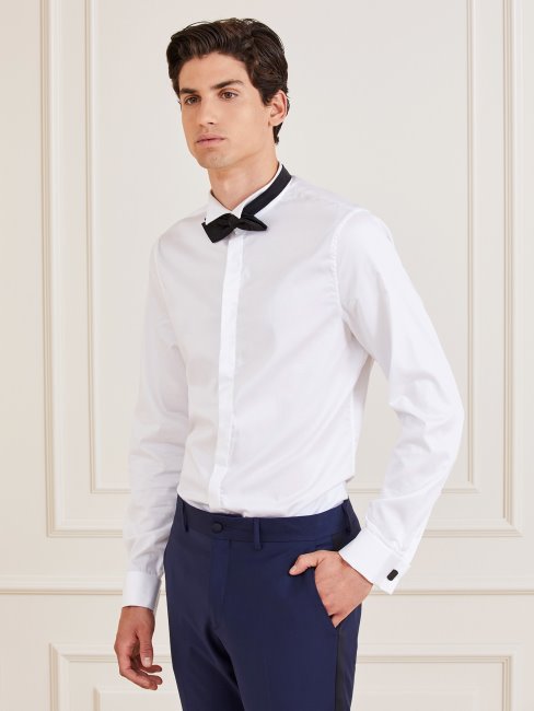 Chemise En Coton Stretch Marciano Guess Blanc