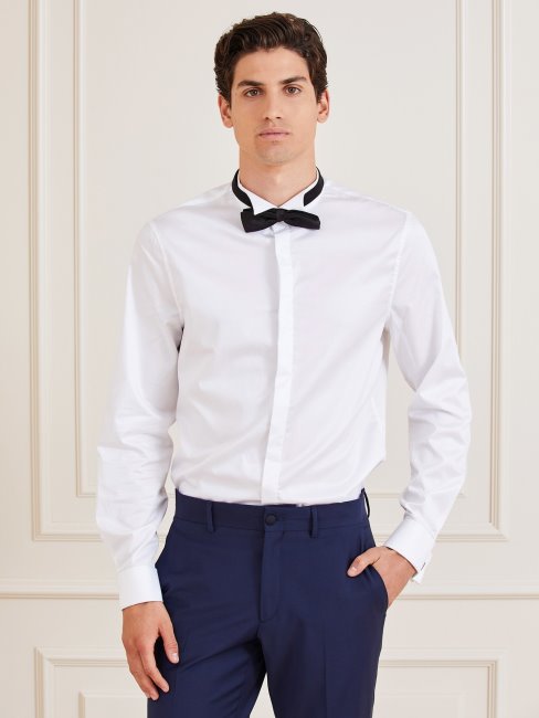 Chemise En Coton Stretch Marciano Guess Blanc