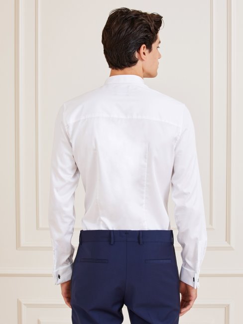 Chemise En Coton Stretch Marciano Guess Blanc