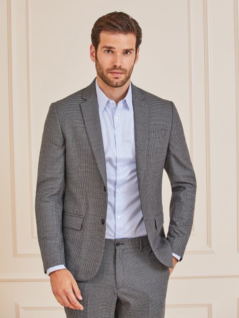 Blazer En Laine Mélangée Marciano Guess Noir