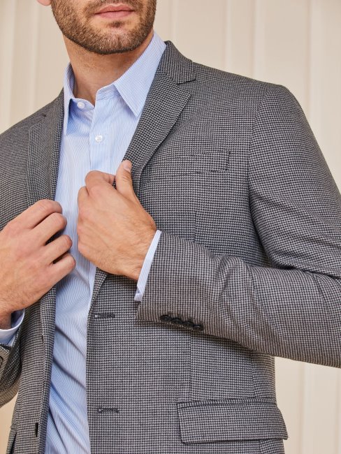 Blazer En Laine Mélangée Marciano Guess Noir