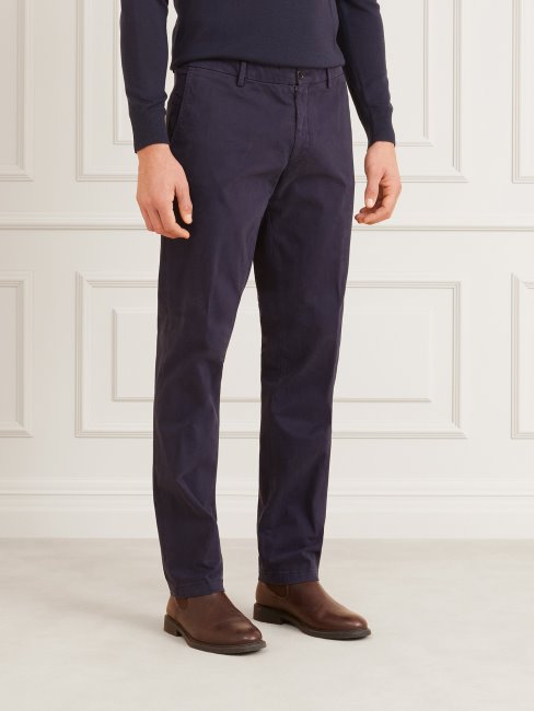 Guess Pantalon Marciano En Satin Bleu