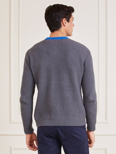 Pull Guess Gris En Mélange De Laine Marciano Multi