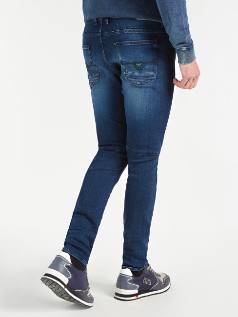 Pantalon Denim Coupe Skinny Bleu Avec Fermeture éclair Guess