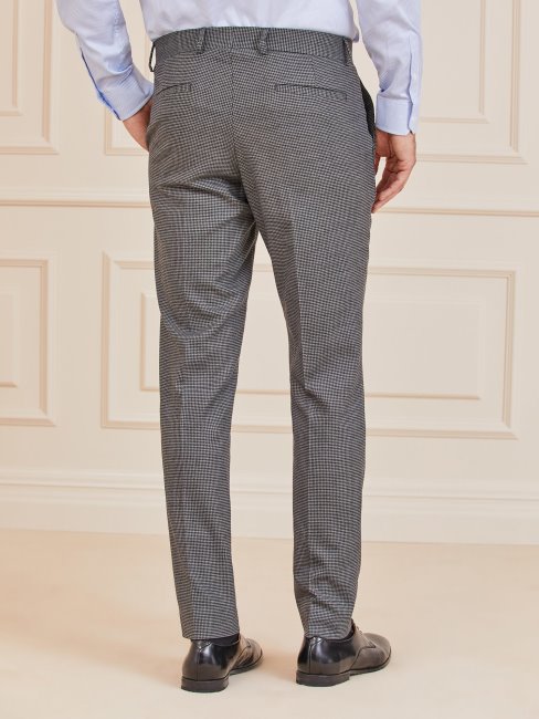 Pantalon Noir Guess Marciano En Laine Mélangée