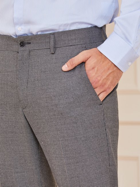 Pantalon Noir Guess Marciano En Laine Mélangée