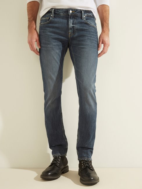 Guess Pantalon Denim Coupé Skinny Tendance Bleu