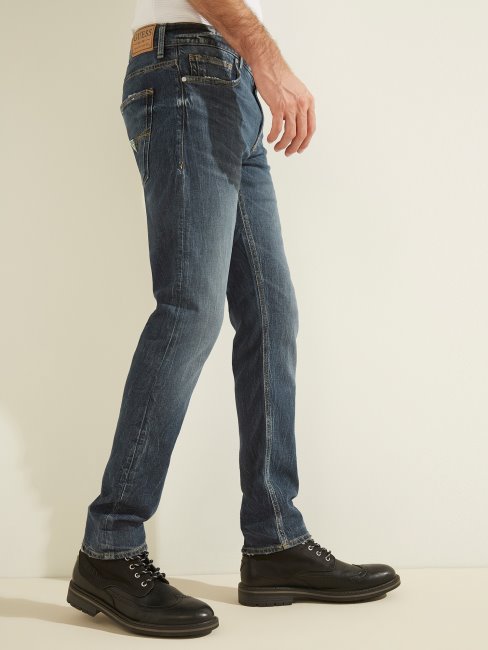 Guess Pantalon Denim Coupé Skinny Tendance Bleu