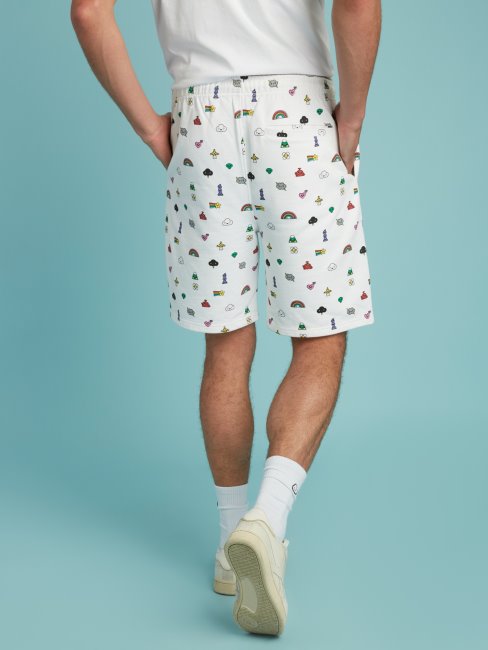 Short Blanc Multi Guess Imprimé Partout