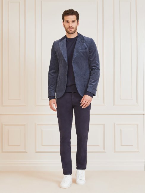 Guess Bleu Pull En Laine à Col Rond Marciano