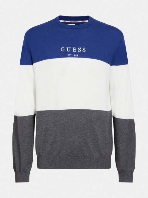 Guess Pull Rayé Bleu Multi