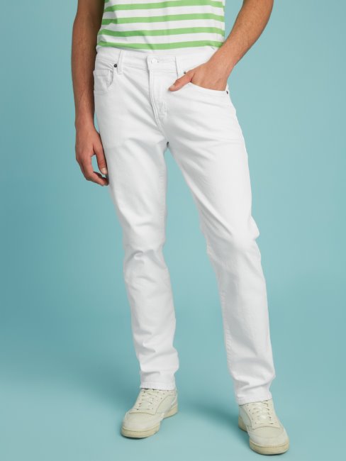 Pantalon En Jean Slim Blanc Guess