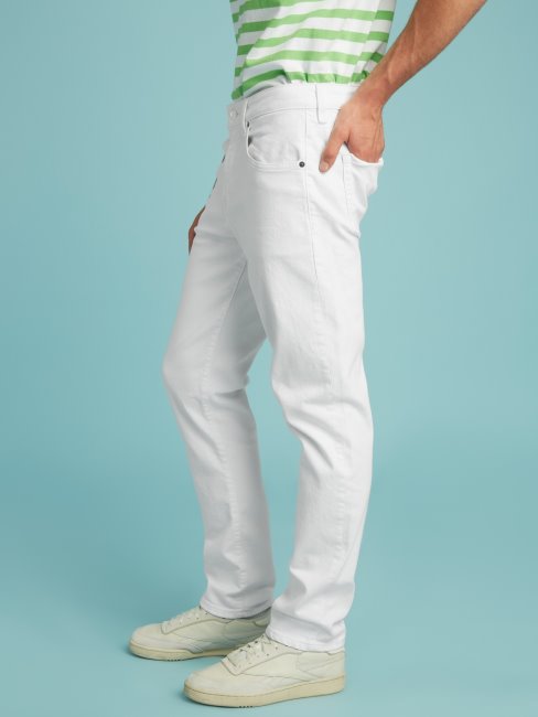 Pantalon En Jean Slim Blanc Guess