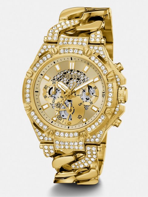 Montre à Cristaux Multifonctions Guess Blanche