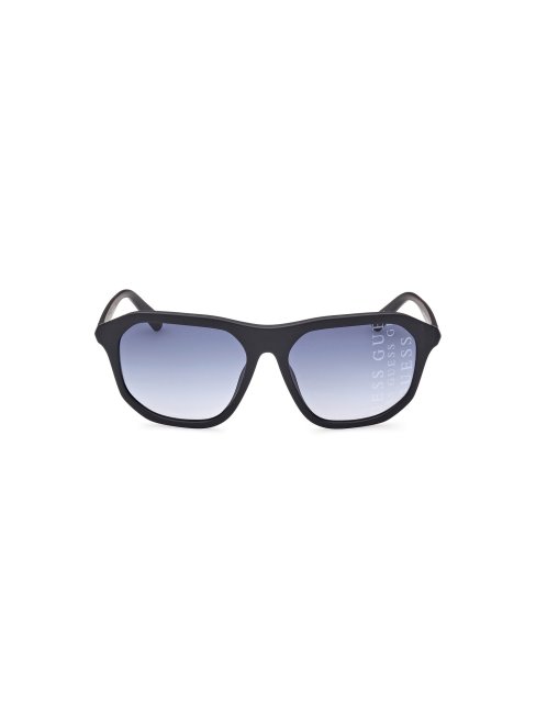 Lunettes De Soleil Rectangulaires Modèle Guess Bleu