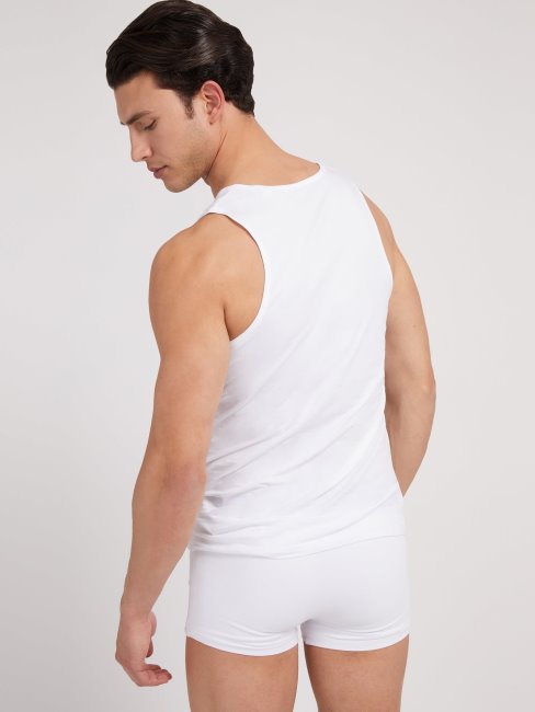 Guess Logo Triangle Débardeur Blanc