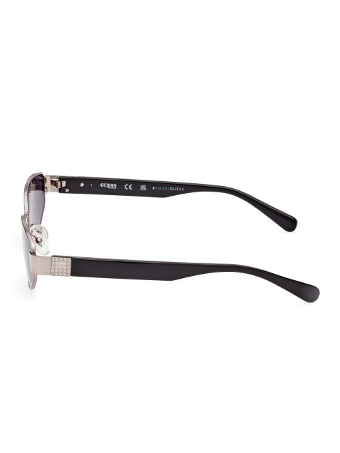 Lunettes De Soleil Ovales Modèle Guess Gris
