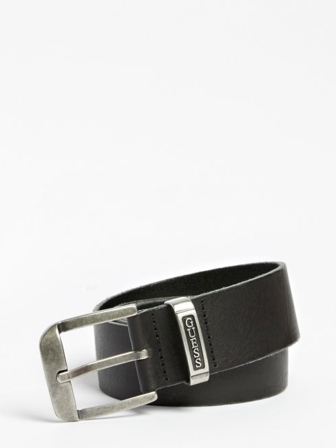 Ceinture En Cuir Véritable Noir Guess Nouvelle Tendance