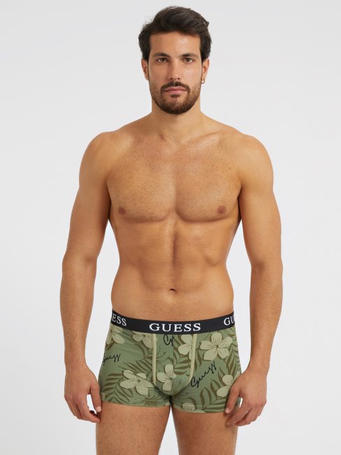 Guess Pack 3 Boxers Avec Logo Vert Multi