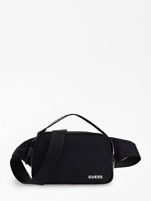 Logo Lettrage Sac Ceinture Certosa Tech Guess Noir