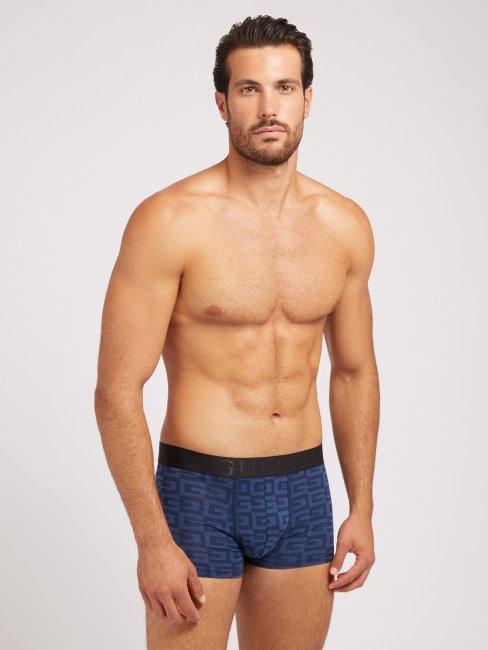 Guess Pack 3 Boxers Avec Logo Bleu