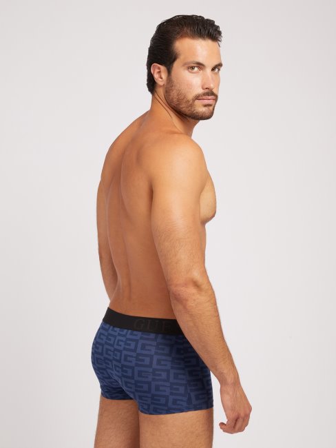 Guess Pack 3 Boxers Avec Logo Bleu