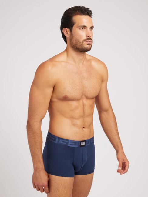 Guess Pack 3 Boxers Avec Logo Bleu