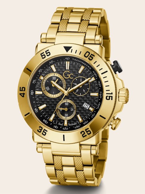 Montre Chronographe Guess Gc En Acier Noir