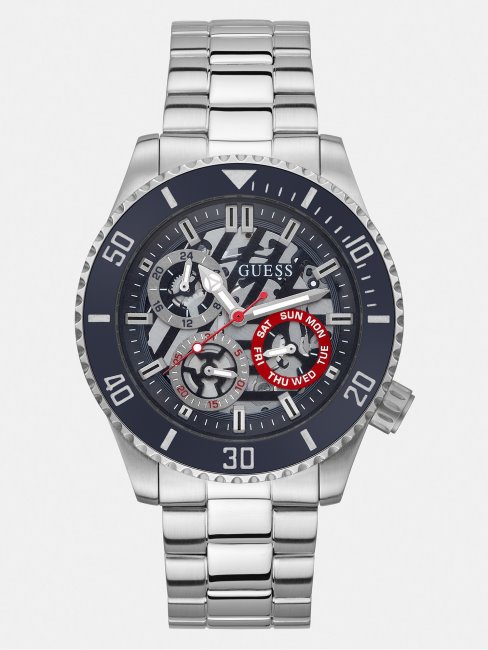 Montre Noire Acier Multifonction Guess