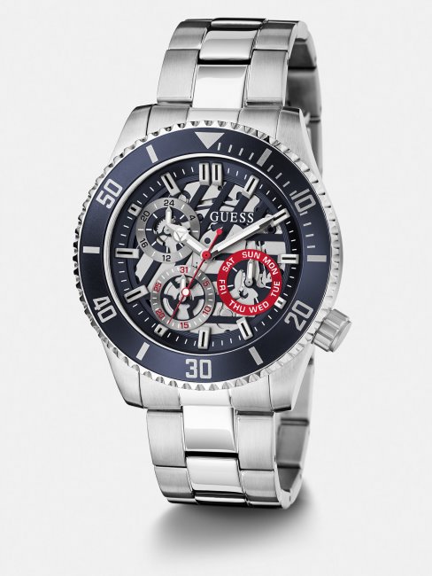 Montre Noire Acier Multifonction Guess