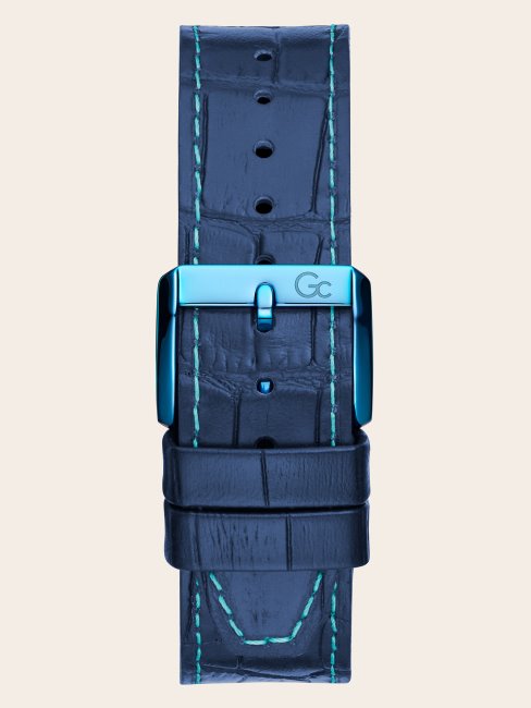 Montre Chronographe Guess Gc En Cuir Noir