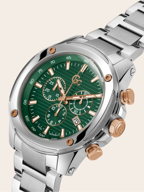 Montre Chronographe Guess Argent Gc Acier