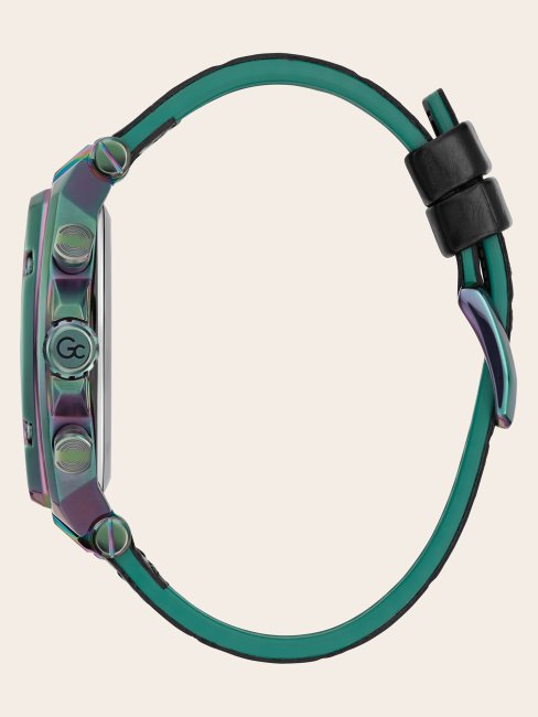 Montre Chronographe En Cuir Guess Gc Noir