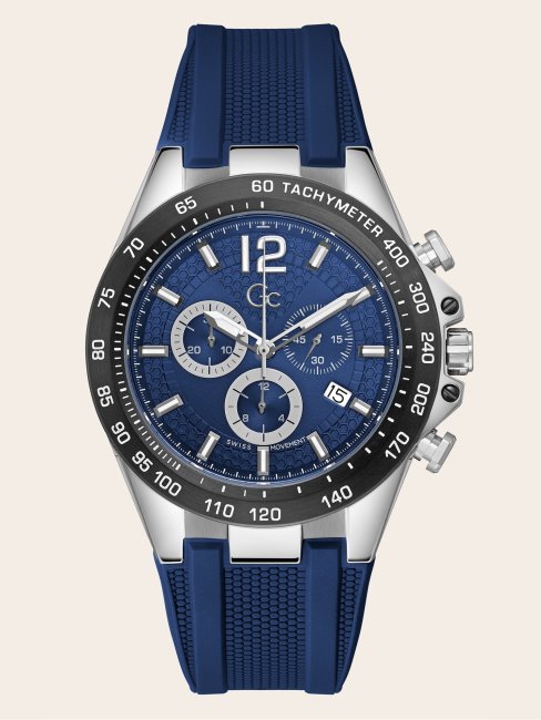 Montre Chronographe à Quartz Guess Gc En Argent