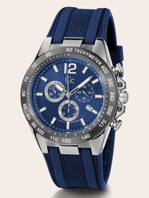 Montre Chronographe à Quartz Guess Gc En Argent