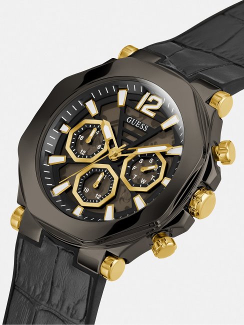 Montre Guess Noire Acier Multifonction Nouvelle Tendance