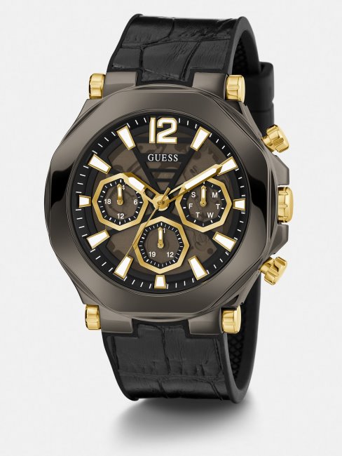 Montre Guess Noire Acier Multifonction Nouvelle Tendance