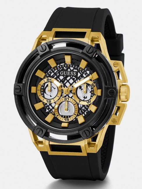 Montre Multifonctions En Silicone Guess Blanc