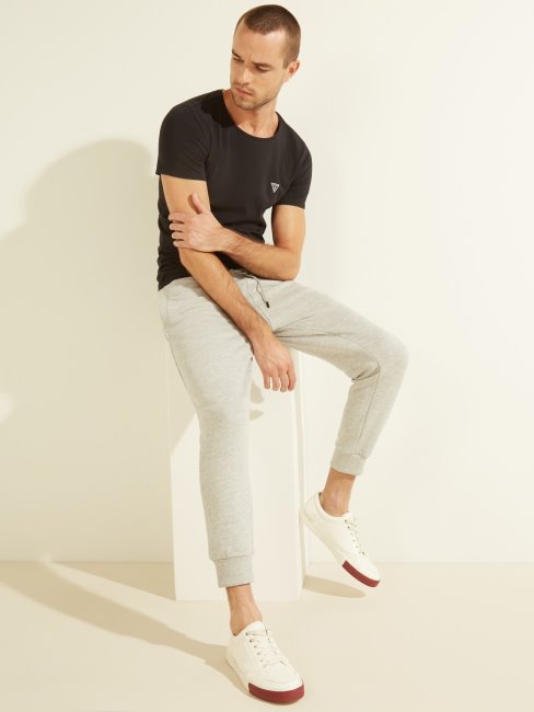 Tee Shirt Guess étiquette Logo Noir