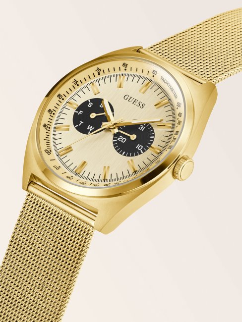 Montre Multifonctions En Acier Inoxydable Blanc Guess