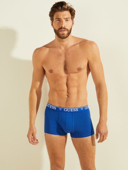 Boxer Guess Bleu électrique Avec Logo élastique