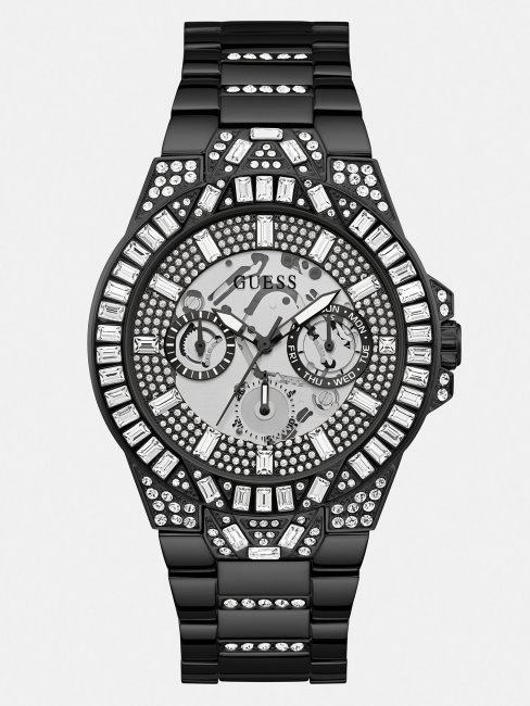 Montre à Cristaux Multifonctions Guess Noire