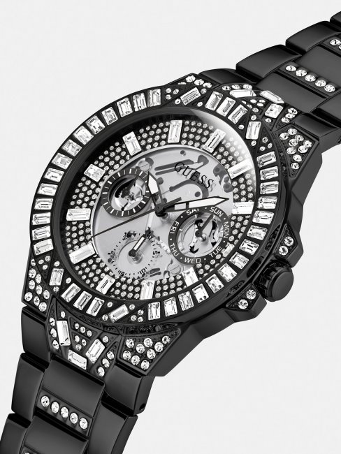 Montre à Cristaux Multifonctions Guess Noire