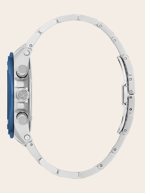 Montre Chronographe En Acier Guess Gc En Argent Nouvelle Tendance